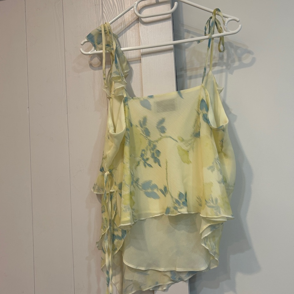 Primark Yellow Asymmetrical Ruffled Camisole - Picture 3 of 4